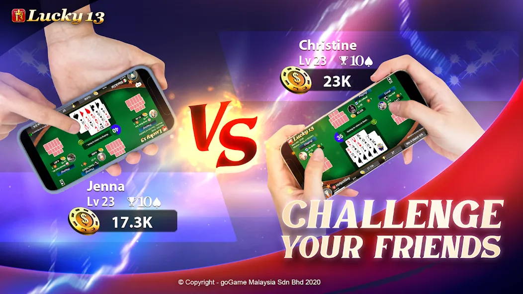 Lucky 13: 13 Poker Puzzle (Лаки 13) [МОД: Деньги, Монеты и Меню MOD] Screenshot 1