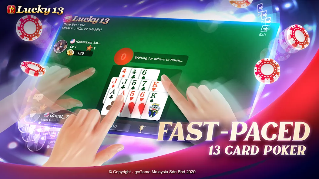 Lucky 13: 13 Poker Puzzle (Лаки 13) [МОД: Деньги, Монеты и Меню MOD] Screenshot 4