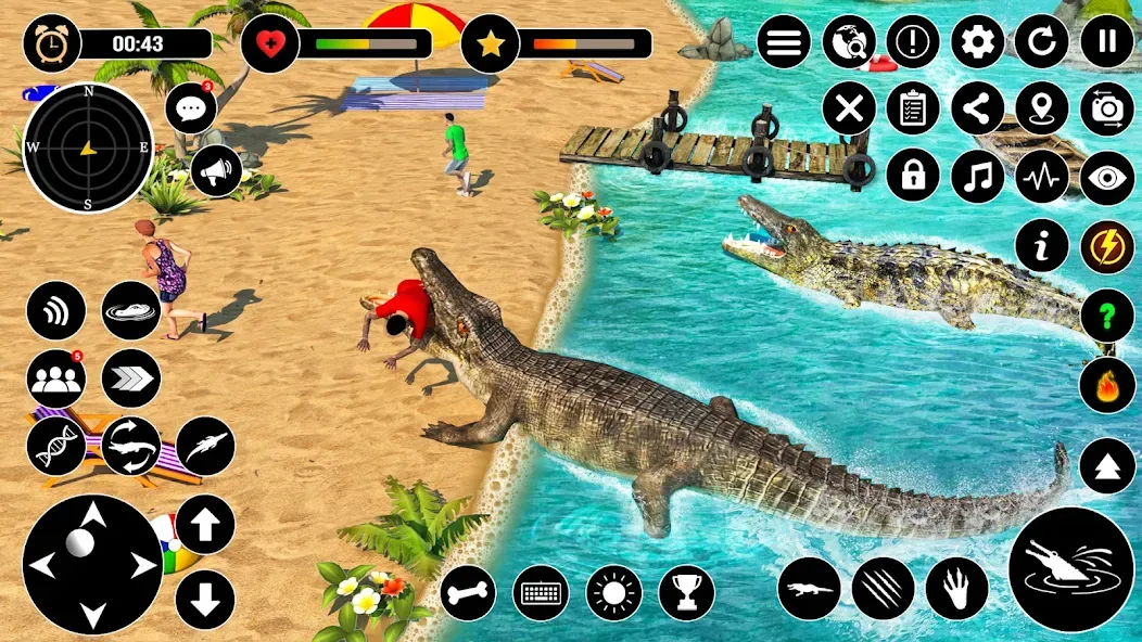 Animal Crocodile Attack Sim (Энимал Крокодайл Аттак Сим) [МОД: Много денег, Монет и Все открыто] Screenshot 3