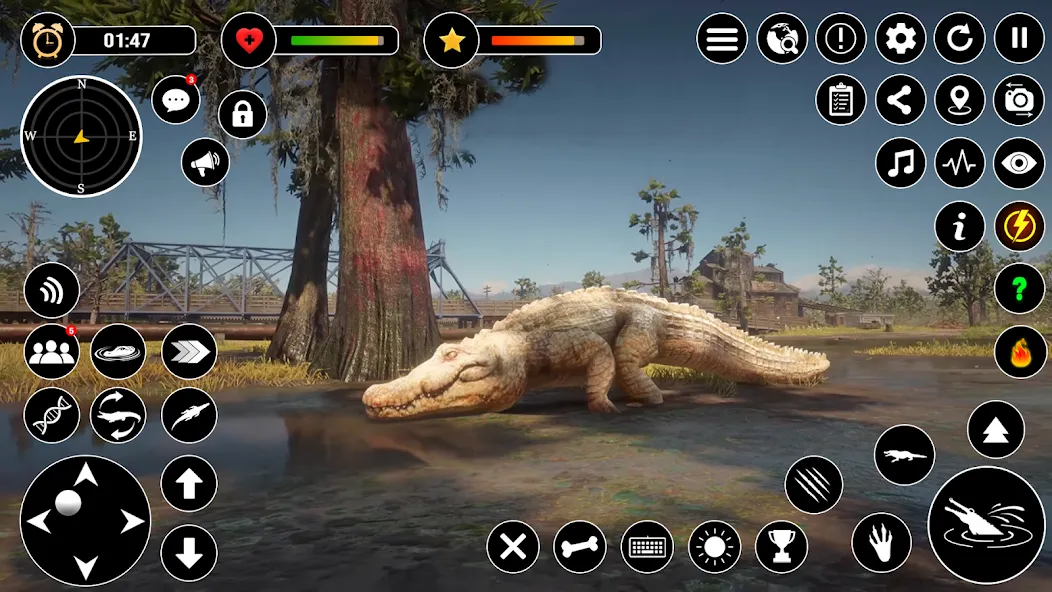 Animal Crocodile Attack Sim (Энимал Крокодайл Аттак Сим) [МОД: Много денег, Монет и Все открыто] Screenshot 4