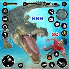 Скачать Animal Crocodile Attack Sim (Энимал Крокодайл Аттак Сим) [МОД: Много денег, Монет и Все открыто] | Взлом Animal Crocodile Attack Sim на Андроид