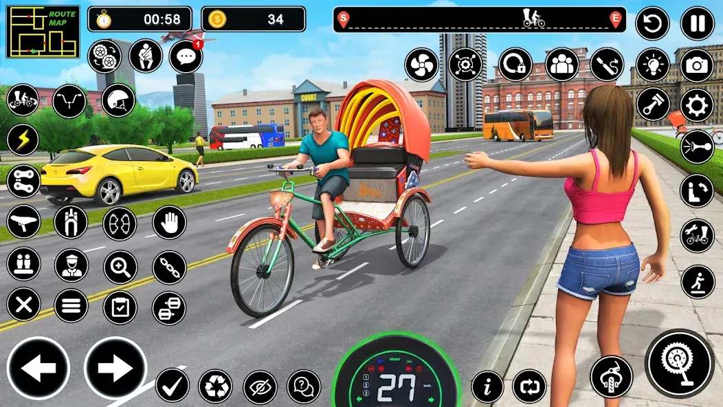 BMX Cycle Games 3D Cycle Race (игры на велосипеде 3D гонка) [МОД: Деньги, Монеты и Меню MOD] Screenshot 1
