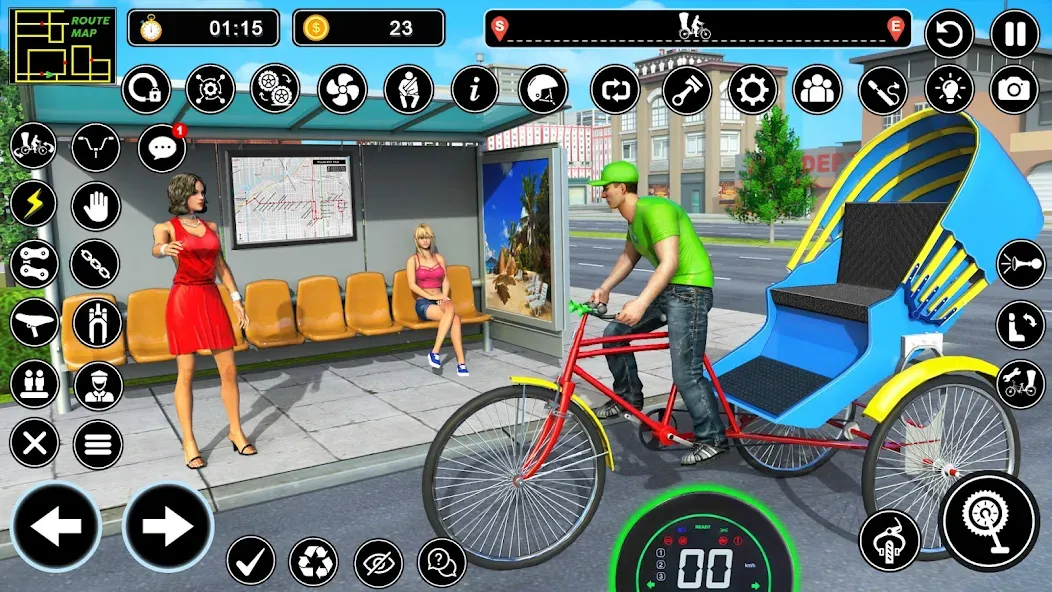 BMX Cycle Games 3D Cycle Race (игры на велосипеде 3D гонка) [МОД: Деньги, Монеты и Меню MOD] Screenshot 5