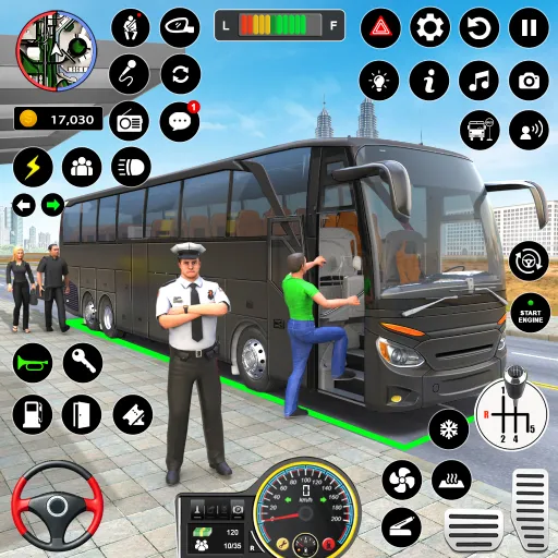 Bus Simulator - Driving Games [МОД: Деньги, Монеты и Меню MOD] Screenshot 1