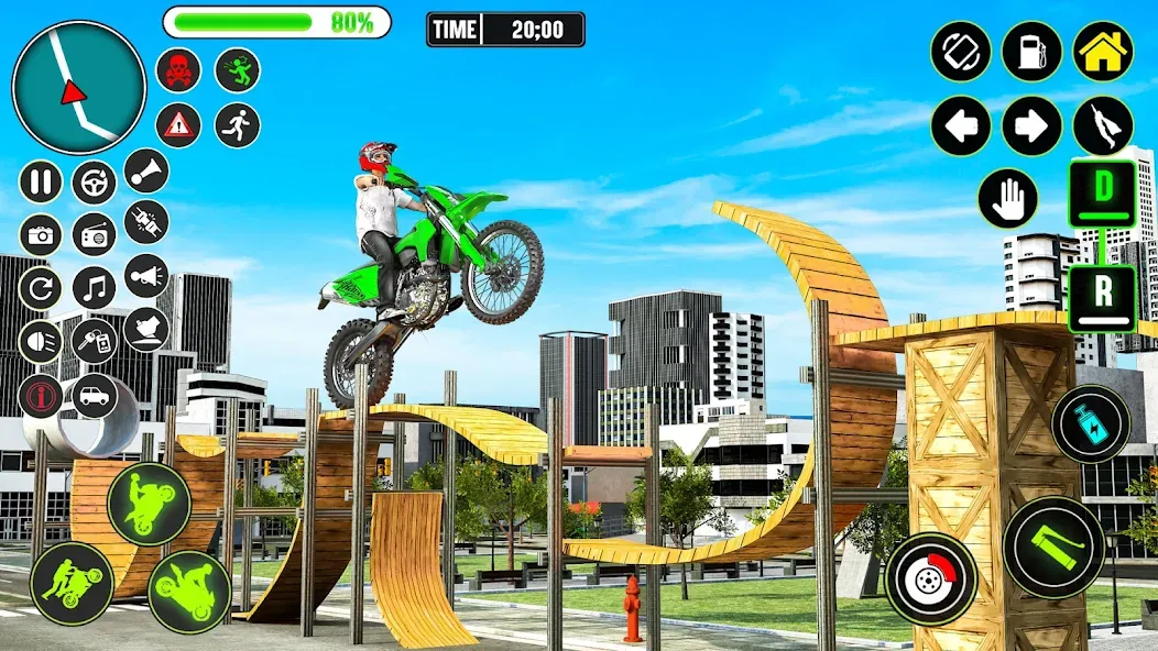 GT Bike Racing Game Moto Stunt (ДжиТи Байк Рейсинг Гейм Мото Стант) [МОД: Меню, Бесконечные монеты и Открытые уровни] Screenshot 1