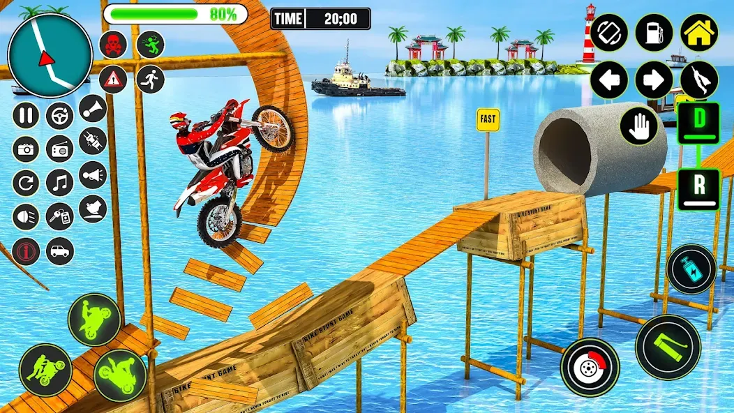 GT Bike Racing Game Moto Stunt (ДжиТи Байк Рейсинг Гейм Мото Стант) [МОД: Меню, Бесконечные монеты и Открытые уровни] Screenshot 2