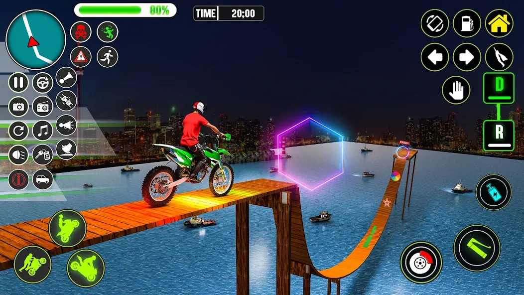 GT Bike Racing Game Moto Stunt (ДжиТи Байк Рейсинг Гейм Мото Стант) [МОД: Меню, Бесконечные монеты и Открытые уровни] Screenshot 4