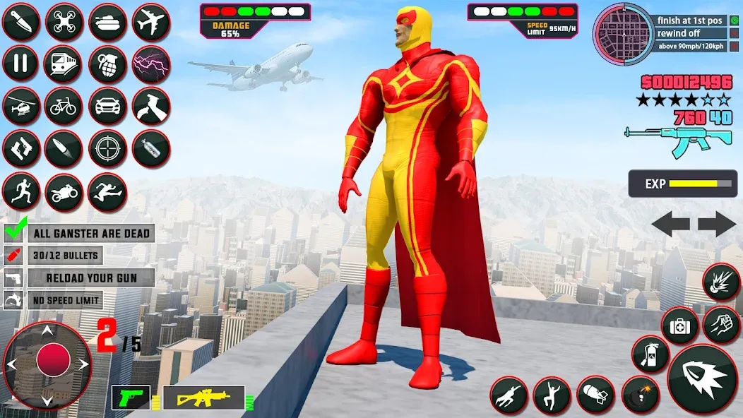 Rope Hero: Speed Hero Games (Роуп Хиро) [МОД: Деньги, Монеты и Меню MOD] Screenshot 1