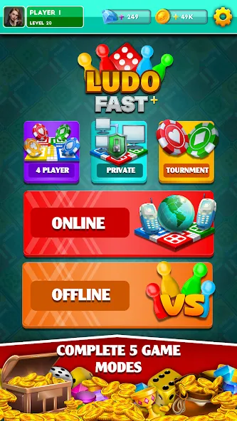 Multiplayer Dice Ludo Games (Мультиплеер Дайс Лудо Игры) [МОД: Деньги, Монеты и Меню MOD] Screenshot 1