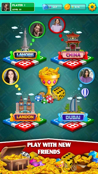 Multiplayer Dice Ludo Games (Мультиплеер Дайс Лудо Игры) [МОД: Деньги, Монеты и Меню MOD] Screenshot 4