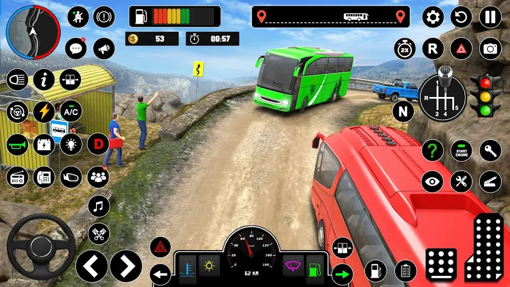 Offroad Bus Simulator Bus Game (Оффроуд Автобус Симулятор Игра) [МОД: Много монет, Открытые уровни и Мега MOD] Screenshot 4