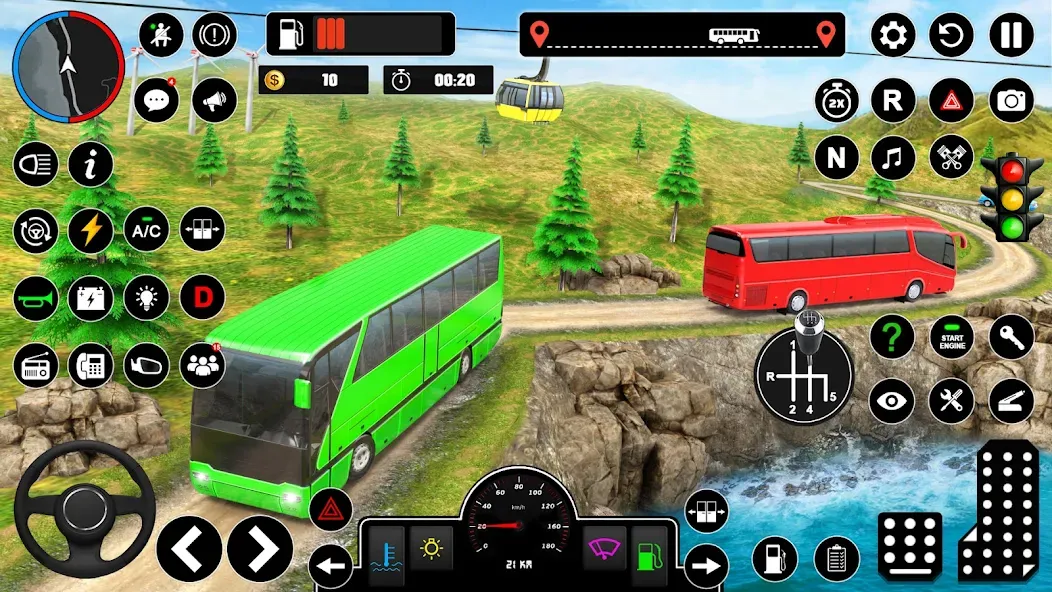 Offroad Bus Simulator Bus Game (Оффроуд Автобус Симулятор Игра) [МОД: Много монет, Открытые уровни и Мега MOD] Screenshot 5