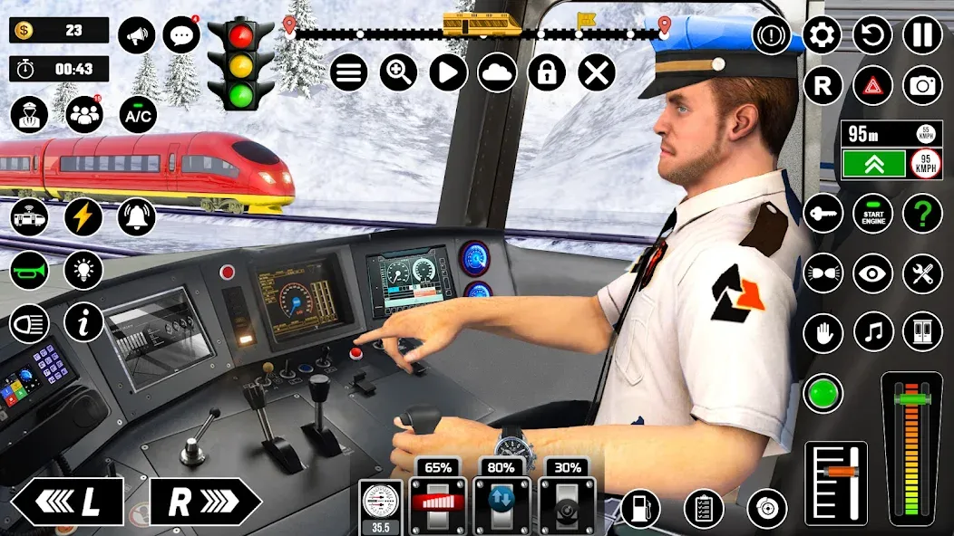 Railway Train Simulator Games [МОД: Много монет, Открытые уровни и Мега MOD] Screenshot 1