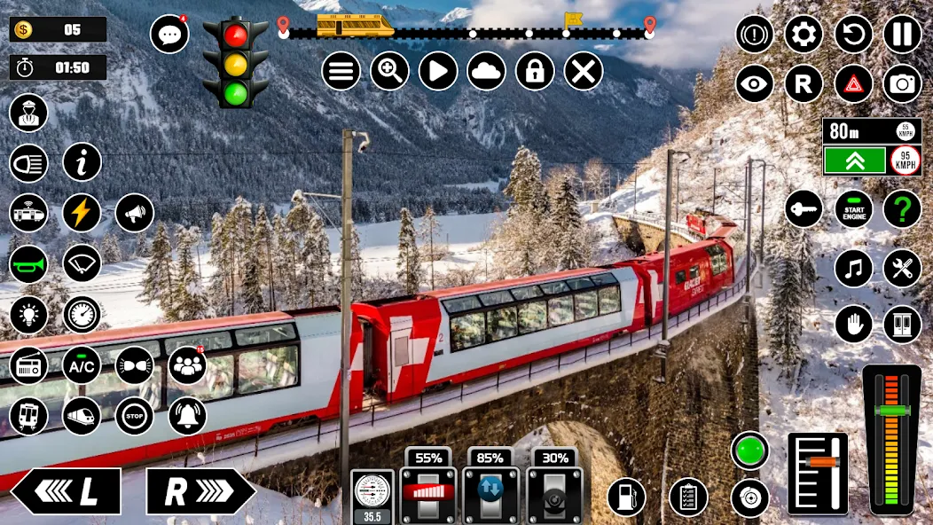 Railway Train Simulator Games [МОД: Много монет, Открытые уровни и Мега MOD] Screenshot 5