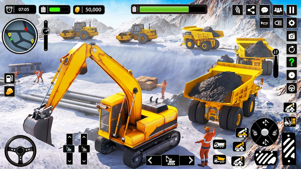 Snow Offroad Construction Game [МОД: Деньги, Монеты и Меню MOD] Screenshot 2