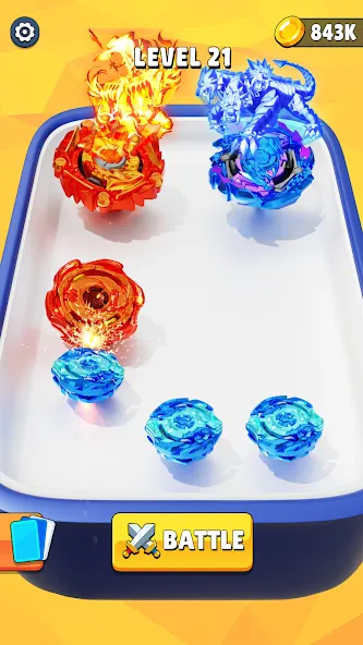 Spinner Battle: Merge Master [МОД: Все открыто, Дополнительные деньги и Меню MOD] Screenshot 1