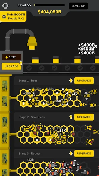 Idle Bee Factory Tycoon [МОД: Все открыто, Дополнительные деньги и Меню MOD] Screenshot 3