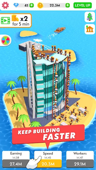 Idle Construction 3D (Айдл Конструкшн 3Д) [МОД: Бесконечные деньги, Монеты и Мега MOD] Screenshot 2