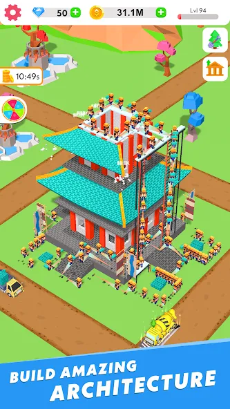 Idle Construction 3D (Айдл Конструкшн 3Д) [МОД: Бесконечные деньги, Монеты и Мега MOD] Screenshot 4