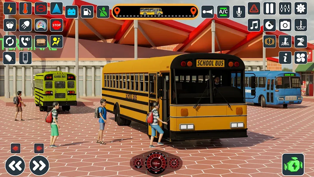 School Bus 3d : City Bus Games (Школьный автобус симулятор игры на автобусе) [МОД: Много денег, Монет и Все открыто] Screenshot 2
