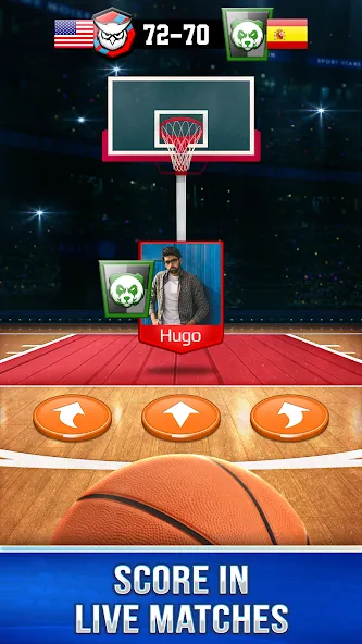 Basketball Rivals: Sports Game (Баскетбол Ривалс) [МОД: Деньги, Монеты и Меню MOD] Screenshot 1