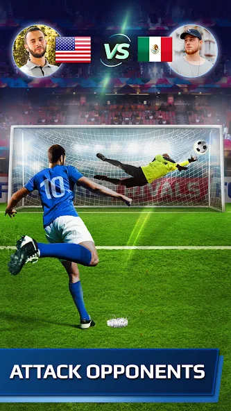 Football Rivals: Soccer Game (Футбольные соперники) [МОД: Деньги, Монеты и Меню MOD] Screenshot 1