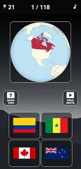 Guess the World Map Quiz [МОД: Меню, Бесконечные монеты и Открытые уровни] Screenshot 2