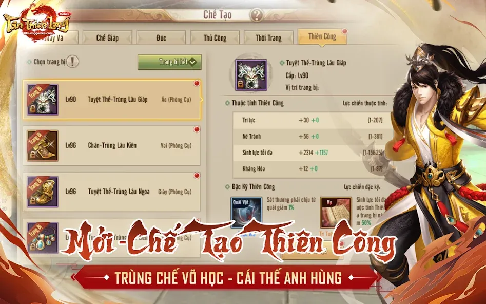 Tân Thiên Long Mobile [МОД: Деньги, Монеты и Меню MOD] Screenshot 2