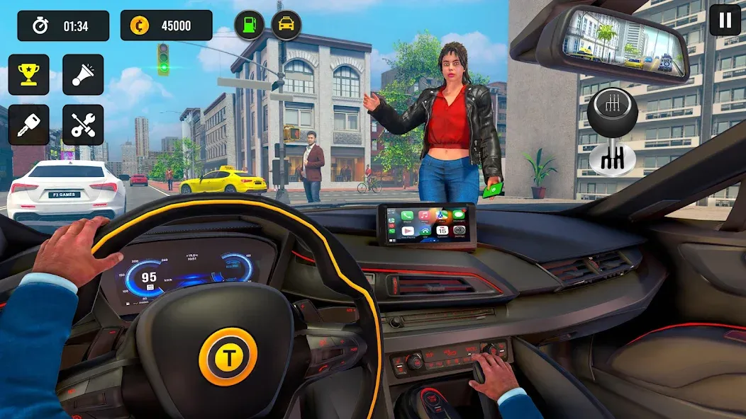 Taxi Simulator 3d Taxi Driver [МОД: Много монет, Открытые уровни и Мега MOD] Screenshot 1