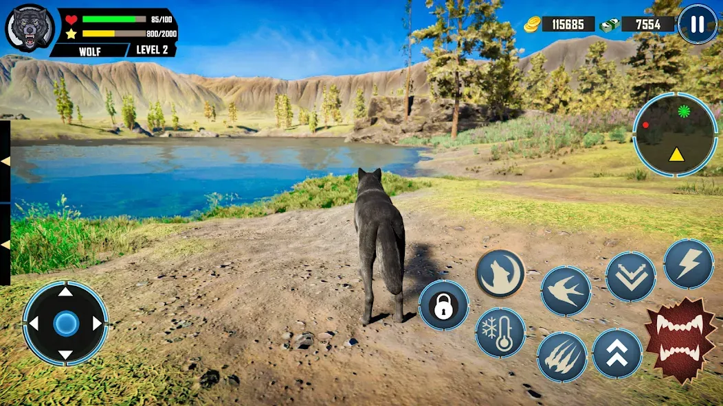 Wild Wolf Simulator Games [МОД: Все открыто, Дополнительные деньги и Меню MOD] Screenshot 2