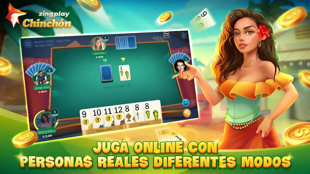 ChinChón Zingplay Juego Online [МОД: Меню, Бесконечные монеты и Открытые уровни] Screenshot 1