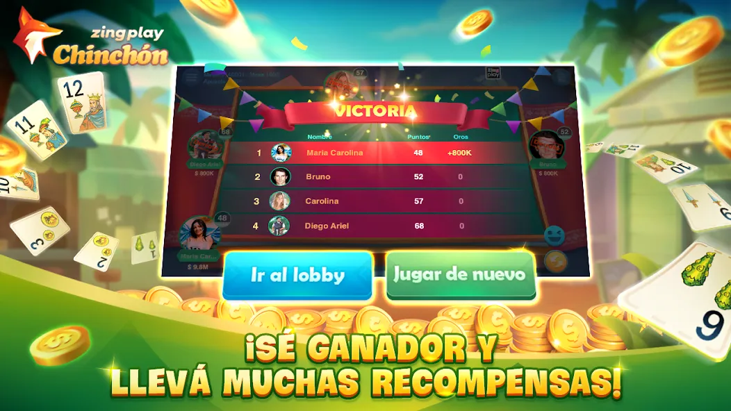 ChinChón Zingplay Juego Online [МОД: Меню, Бесконечные монеты и Открытые уровни] Screenshot 5