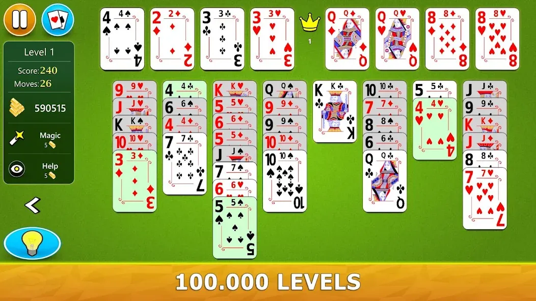 FreeCell Solitaire - Card Game [МОД: Бесконечные деньги, Монеты и Мега MOD] Screenshot 2