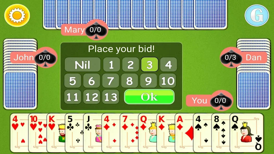 Spades Mobile [МОД: Деньги, Монеты и Меню MOD] Screenshot 2