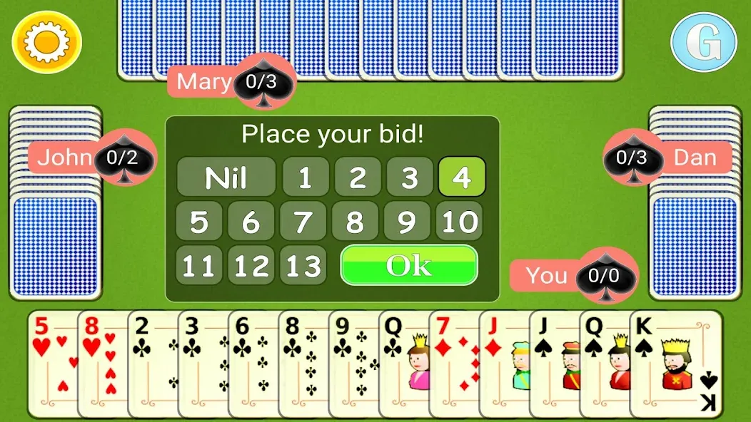 Spades Mobile [МОД: Деньги, Монеты и Меню MOD] Screenshot 4