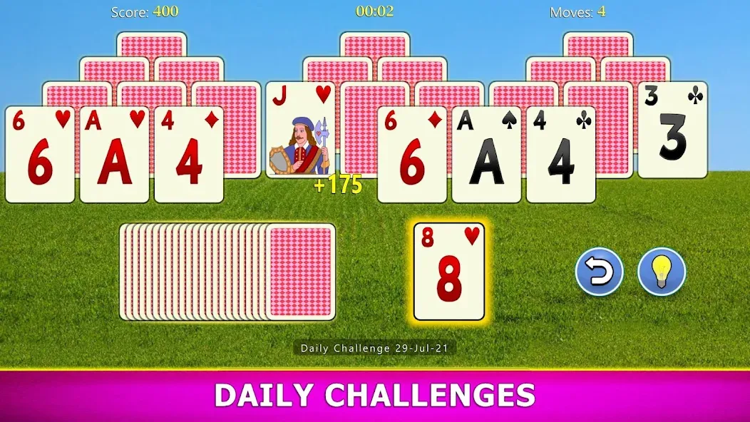 TriPeaks Solitaire Mobile [МОД: Деньги, Монеты и Меню MOD] Screenshot 5