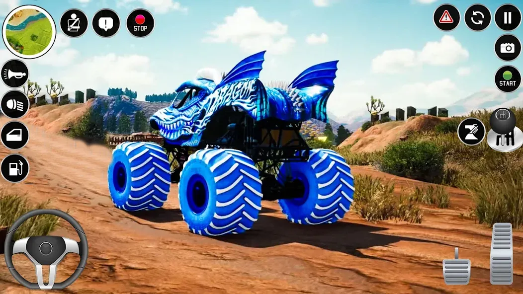 Extreme Monster Truck Game 3D (Монстр Трак Экстремальные Игры) [МОД: Много денег, Монет и Все открыто] Screenshot 1