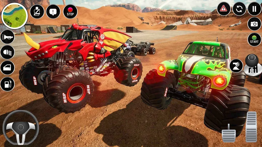 Extreme Monster Truck Game 3D (Монстр Трак Экстремальные Игры) [МОД: Много денег, Монет и Все открыто] Screenshot 3