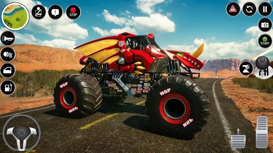 Extreme Monster Truck Game 3D (Монстр Трак Экстремальные Игры) [МОД: Много денег, Монет и Все открыто] Screenshot 4