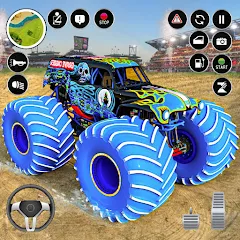 Скачать Extreme Monster Truck Game 3D (Монстр Трак Экстремальные Игры) [МОД: Много денег, Монет и Все открыто] | Взлом Extreme Monster Truck Game 3D на Андроид
