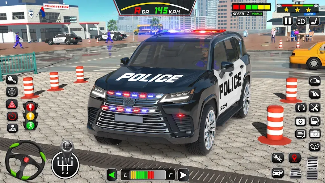 Police Car Driving School Game (Полицейская школа вождения автомобилей) [МОД: Деньги, Монеты и Меню MOD] Screenshot 1
