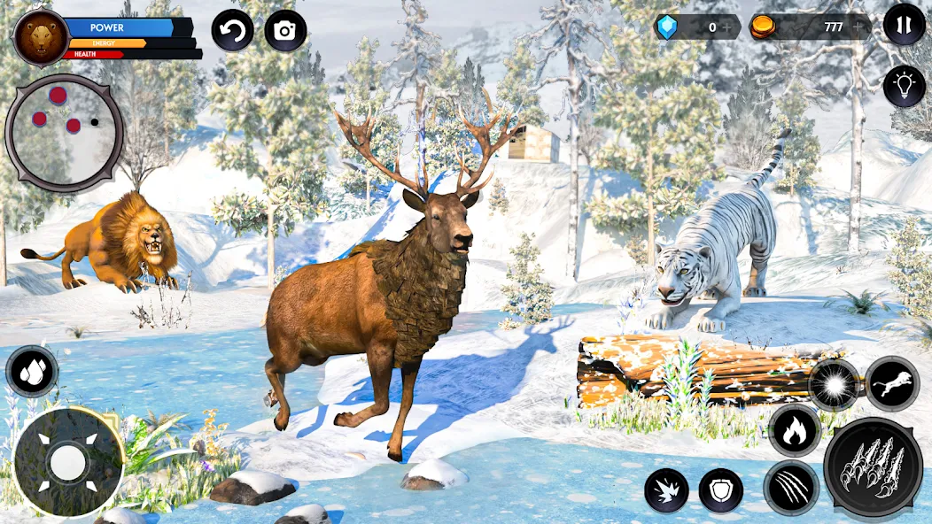 Lion Simulator Wild Lion Games [МОД: Все открыто, Дополнительные деньги и Меню MOD] Screenshot 1