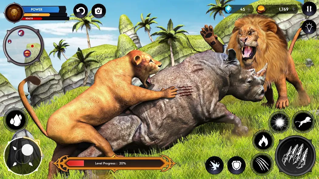 Lion Simulator Wild Lion Games [МОД: Все открыто, Дополнительные деньги и Меню MOD] Screenshot 3