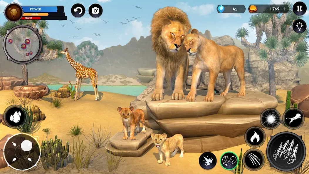 Lion Simulator Wild Lion Games [МОД: Все открыто, Дополнительные деньги и Меню MOD] Screenshot 4