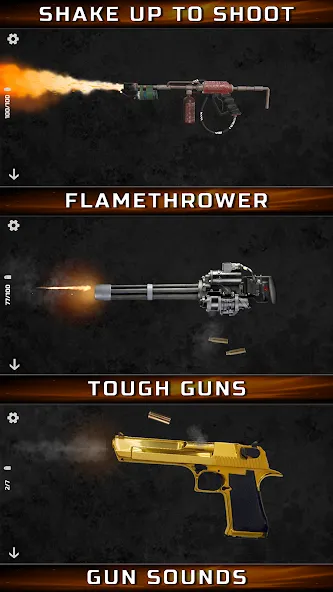 Gun Simulator : Tough Guns [МОД: Меню, Бесконечные монеты и Открытые уровни] Screenshot 1