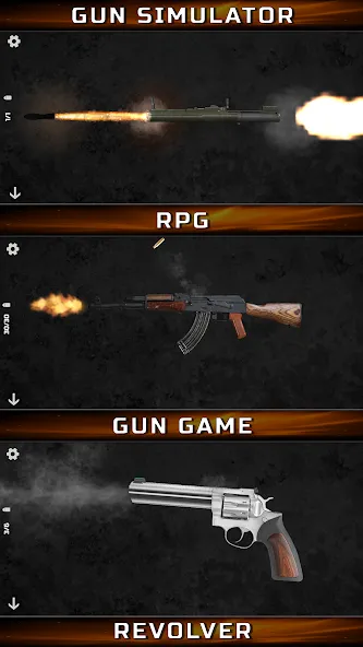 Gun Simulator : Tough Guns [МОД: Меню, Бесконечные монеты и Открытые уровни] Screenshot 2