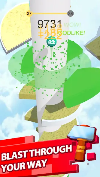 Helix Jump (Хеликс Джамп) [МОД: Много денег, Монет и Все открыто] Screenshot 2