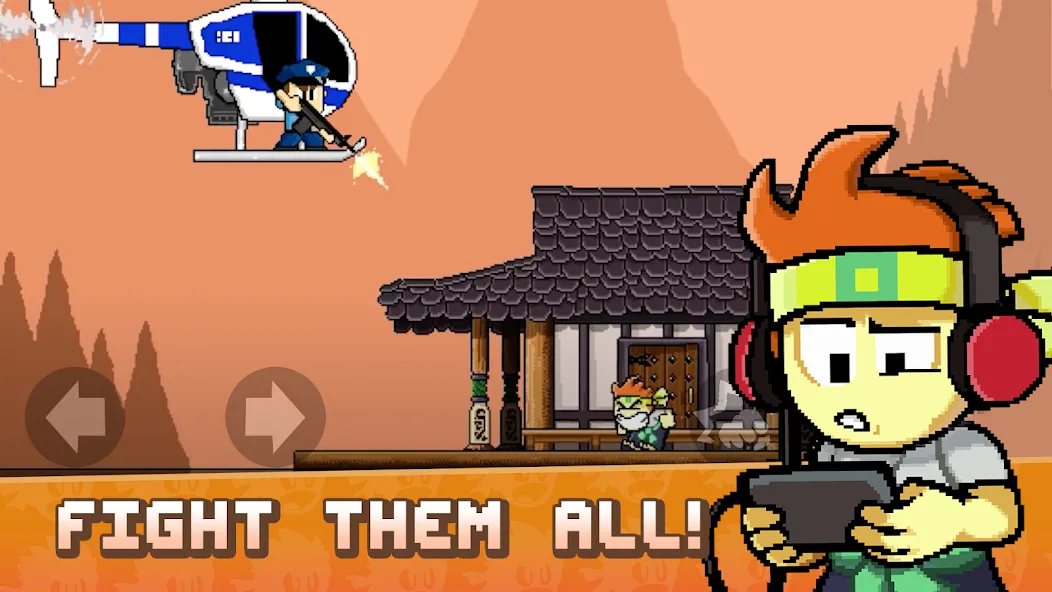 Dan the Man: Action Platformer (Дэн зе Мэн) [МОД: Много денег, Монет и Все открыто] Screenshot 1