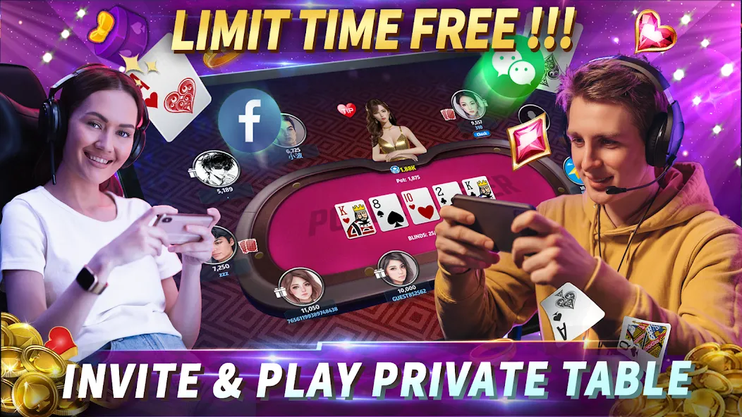 Poker Master Texas Holdem 2024 (Покер Мастер) [МОД: Много монет, Открытые уровни и Мега MOD] Screenshot 4
