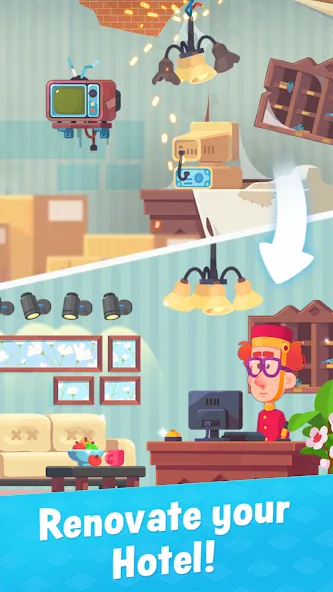 Merge Hotel: Family Story Game (Мердж Отель) [МОД: Деньги, Монеты и Меню MOD] Screenshot 4